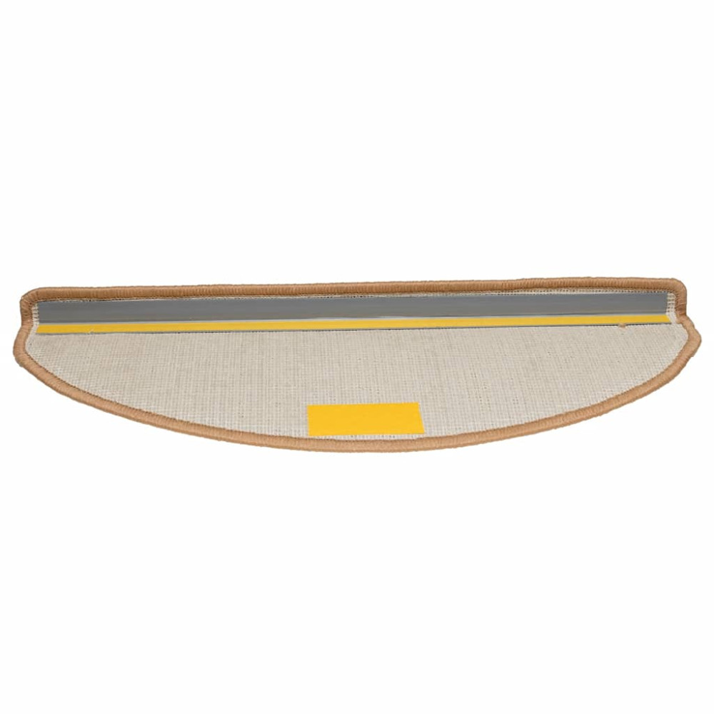 Produktbild för Trappmattor 20 st 65x21x4 cm beige halvrunda stora