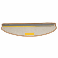 Produktbild för Trappmattor 20 st 65x21x4 cm beige halvrunda stora
