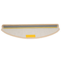 Produktbild för Trappmattor 20 st 65x21x4 cm krämfärgade halvrunda stora