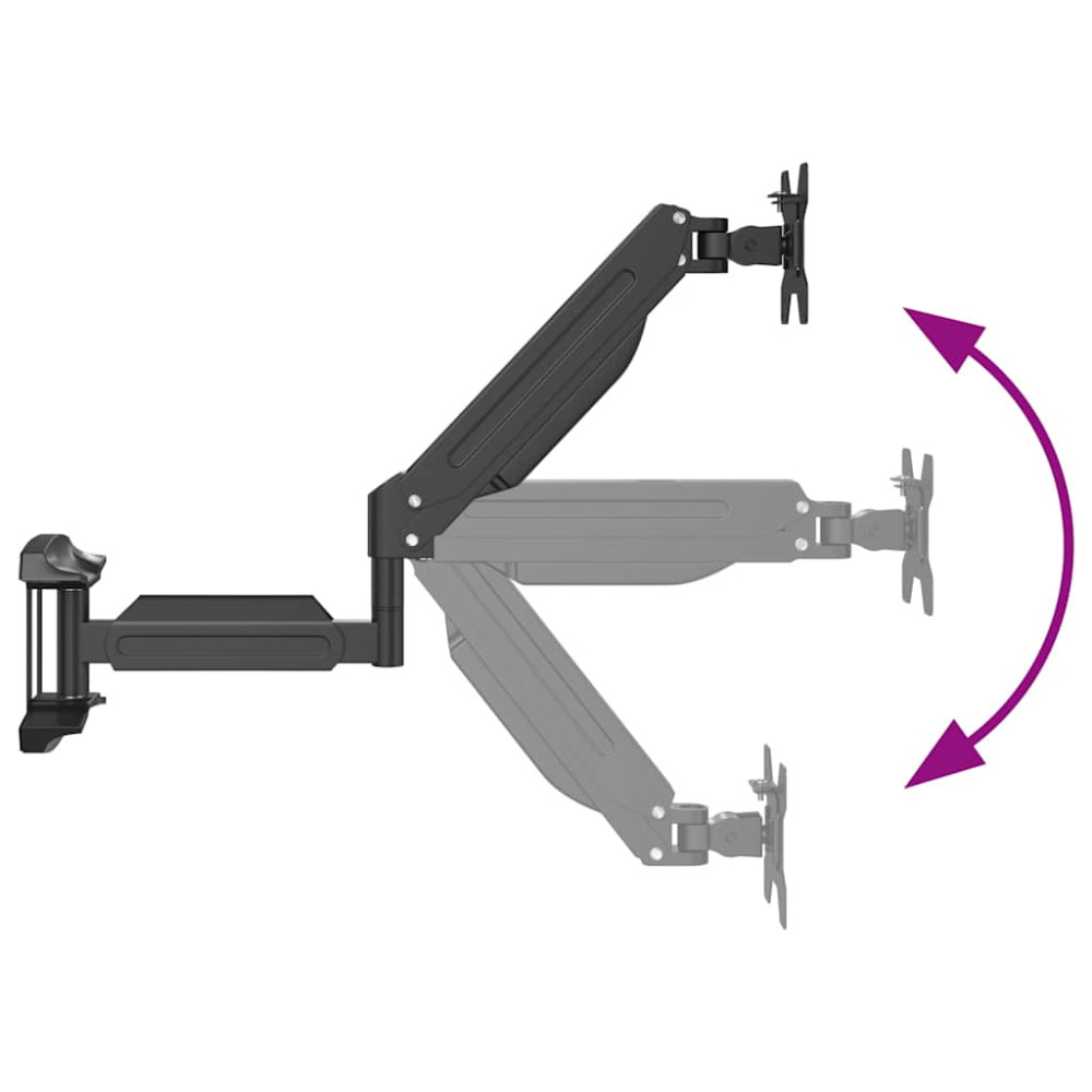 Produktbild för Skärm väggfäste för 27 tums skärm max gasfjäder 10 kg
