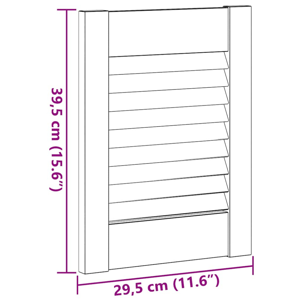 Produktbild för Lamelldörr i lamelldesign 39,5x29,5 cm massiv trä furu