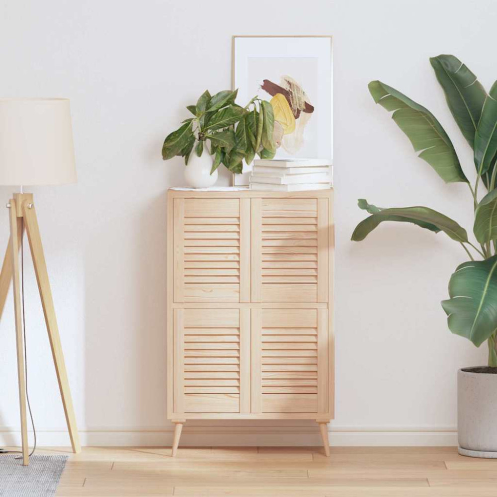 Produktbild för Skåpsdörrar lamelldesign 4 st 39,5x29,5 cm massivt trä furu