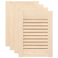 Produktbild för Skåpsdörrar lamelldesign 4 st 39,5x29,5 cm massivt trä furu