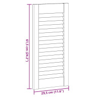 Produktbild för Skåpdörr lamelldesign 61,5x29,5 cm massivt trä furu