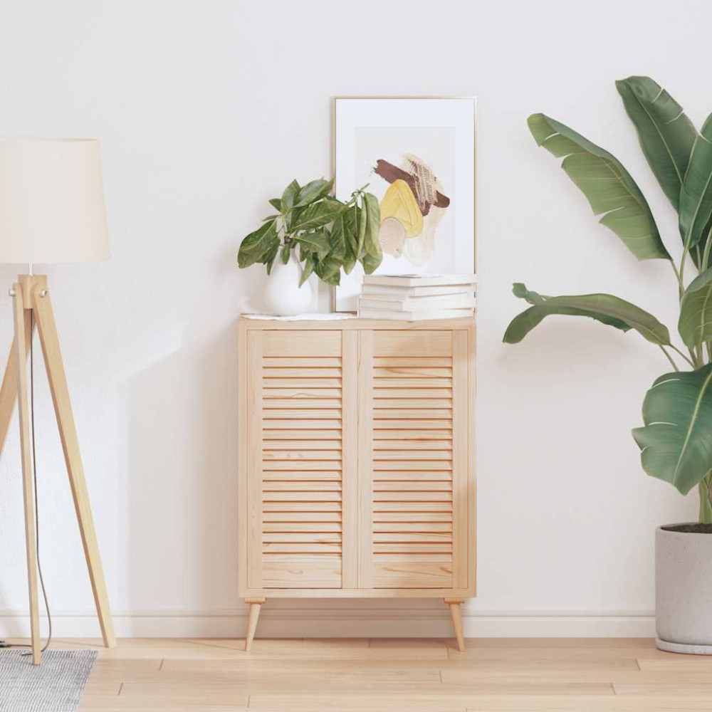 Produktbild för Skåpsdörrar lamelldesign 2 st 69x29,5 cm massivt trä furu