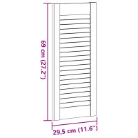 Produktbild för Skåpsdörrar lamelldesign 2 st 69x29,5 cm massivt trä furu