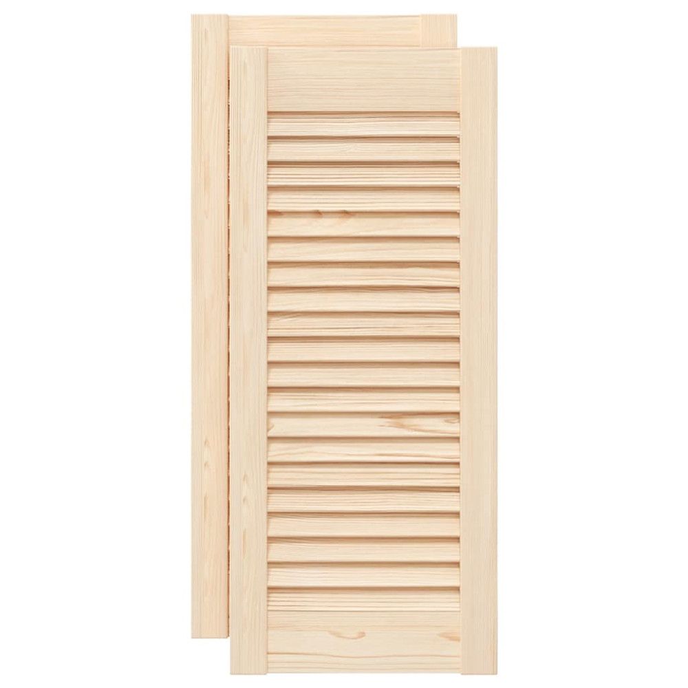 Produktbild för Skåpsdörrar lamelldesign 2 st 69x29,5 cm massivt trä furu