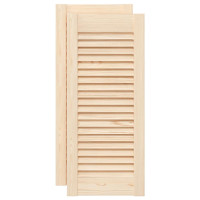 Produktbild för Skåpsdörrar lamelldesign 2 st 69x29,5 cm massivt trä furu