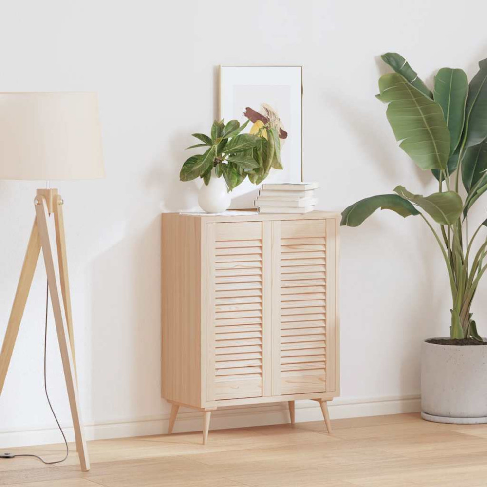 Produktbild för Skåpsdörrar lamelldesign 2 st 69x29,5 cm massivt trä furu