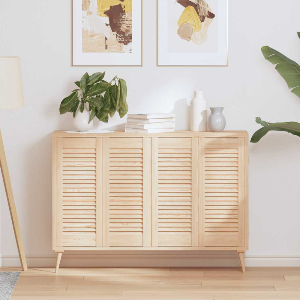 Produktbild för Skåpsdörrar lamelldesign 4 st 69x29,5 cm massivt trä furu