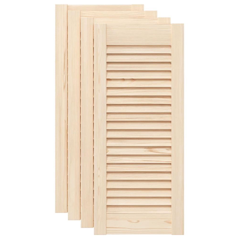 Produktbild för Skåpsdörrar lamelldesign 4 st 69x29,5 cm massivt trä furu