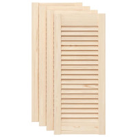 Produktbild för Skåpsdörrar lamelldesign 4 st 69x29,5 cm massivt trä furu