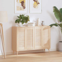 Produktbild för Skåpsdörrar lamelldesign 4 st 69x29,5 cm massivt trä furu