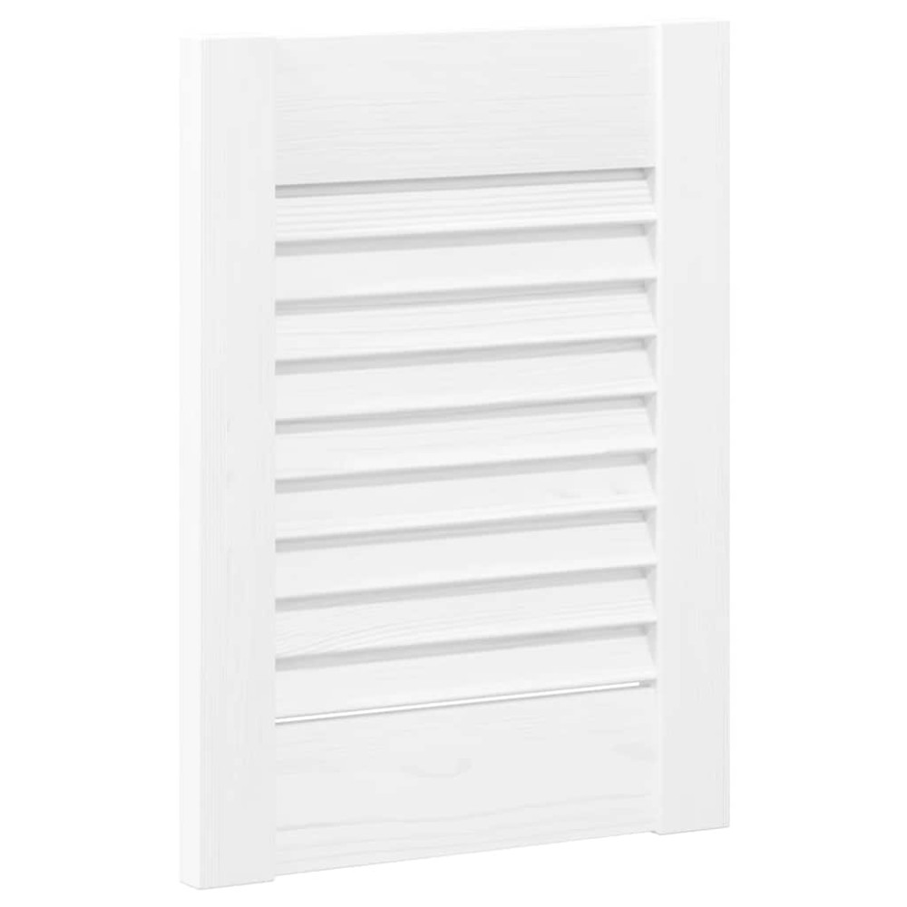 Produktbild för Skåpsdörrar lamelldesign 2 st vit 39,5x29,5 cm
