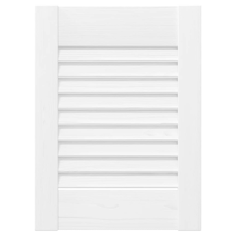 Produktbild för Skåpsdörrar lamelldesign 2 st vit 39,5x29,5 cm