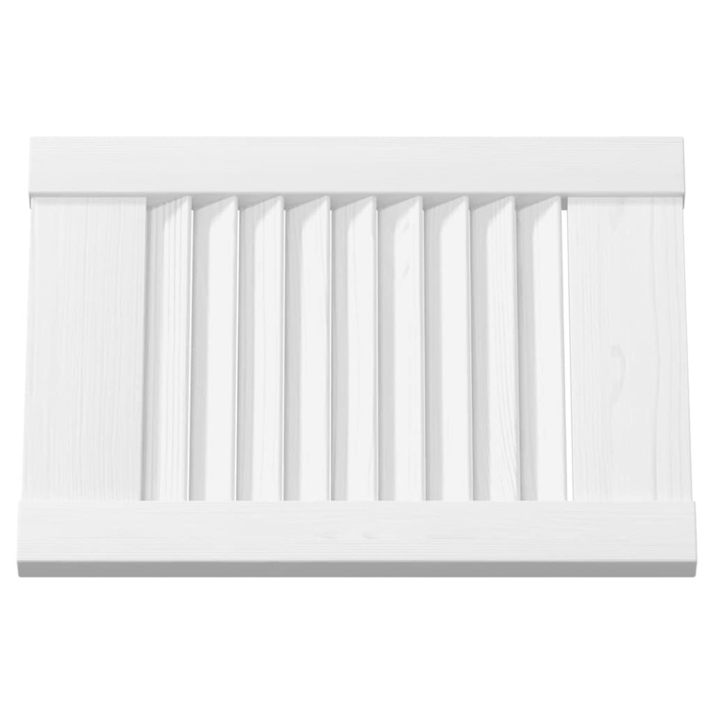 Produktbild för Skåpsdörrar lamelldesign 2 st vit 39,5x29,5 cm