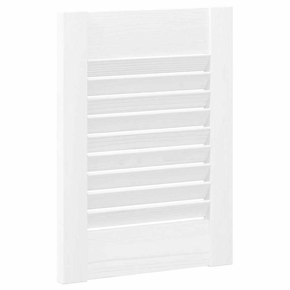 Produktbild för Skåpsdörrar lamelldesign 2 st vit 39,5x29,5 cm