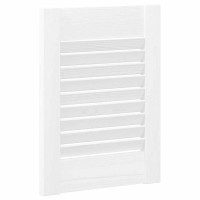 Produktbild för Skåpsdörrar lamelldesign 2 st vit 39,5x29,5 cm