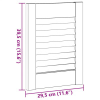 Produktbild för Skåpsdörrar lamelldesign 4 st vit 39,5x29,5 cm