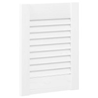 Produktbild för Skåpsdörrar lamelldesign 4 st vit 39,5x29,5 cm