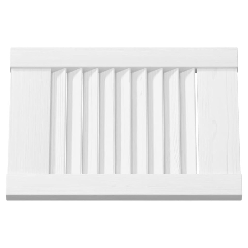 Produktbild för Skåpsdörrar lamelldesign 4 st vit 39,5x29,5 cm