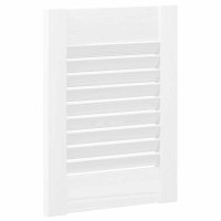 Produktbild för Skåpsdörrar lamelldesign 4 st vit 39,5x29,5 cm