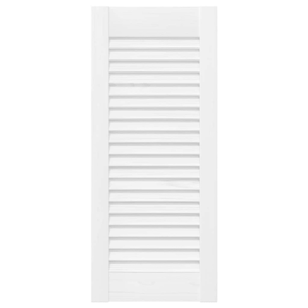 Produktbild för Skåpsdörrar lamelldesign 2 st vit 61,5x29,5 cm