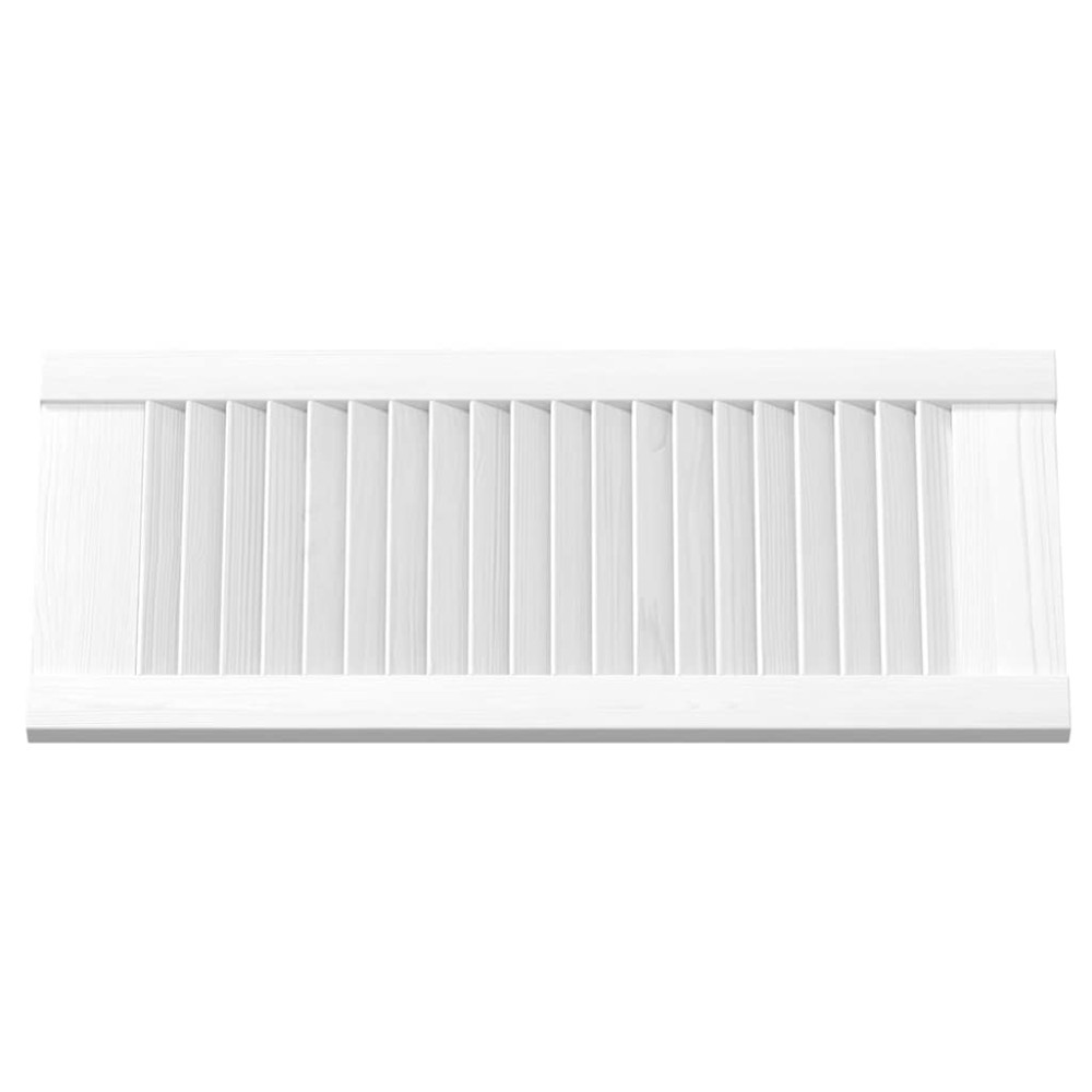 Produktbild för Skåpsdörrar lamelldesign 2 st vit 61,5x29,5 cm