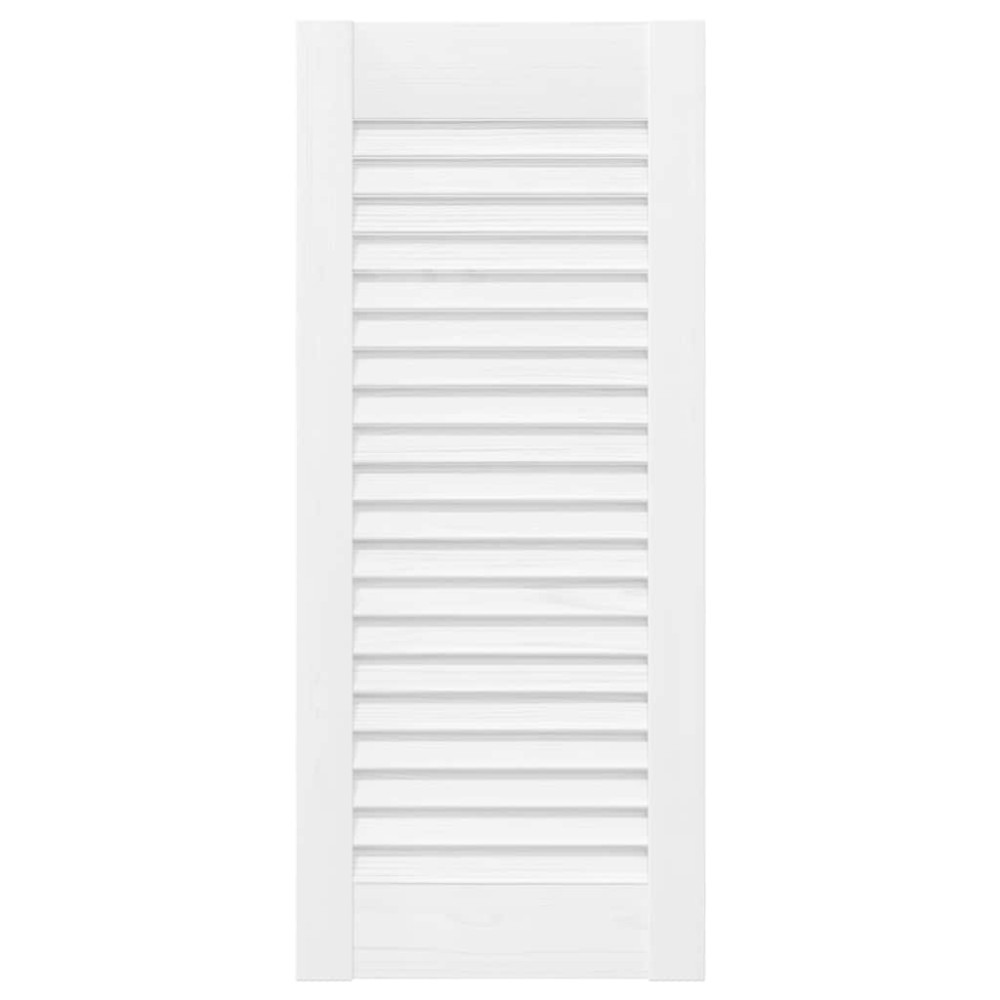Produktbild för Skåpsdörrar lamelldesign 4 st vit 61,5x29,5 cm