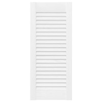 Produktbild för Skåpsdörrar lamelldesign 4 st vit 61,5x29,5 cm