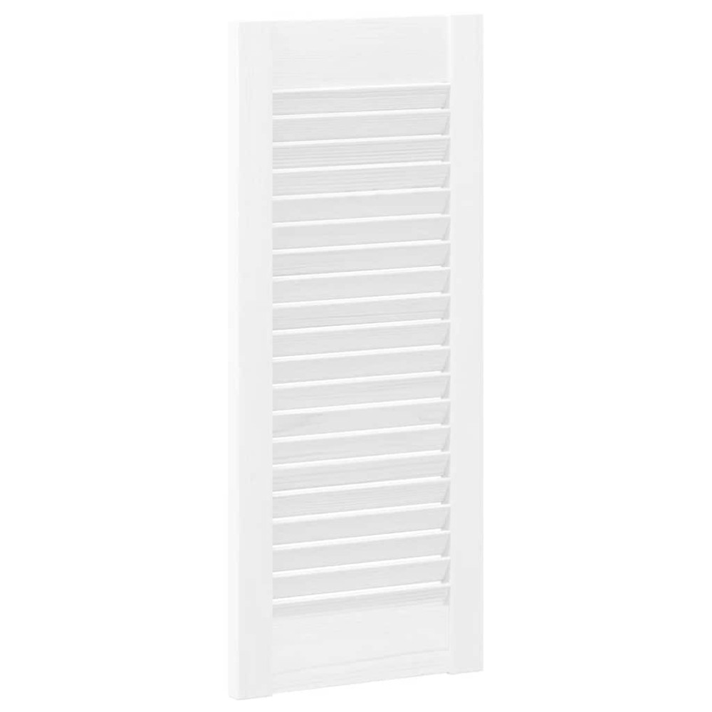 Produktbild för Skåpsdörrar lamelldesign 4 st vit 61,5x29,5 cm