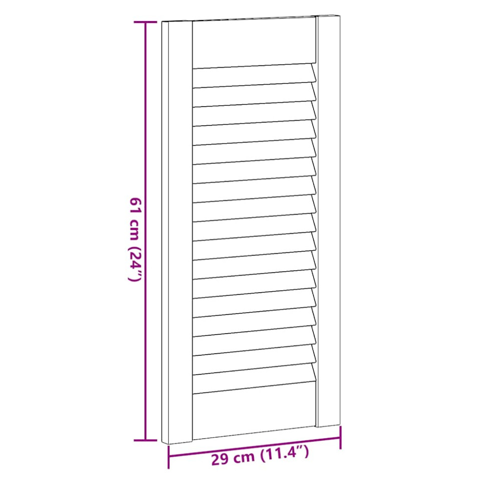 Produktbild för Skåpsdörrar lamelldesign 4 st vit 61,5x29,5 cm