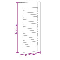 Produktbild för Skåpsdörrar lamelldesign 4 st vit 61,5x29,5 cm