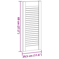 Produktbild för Skåpsdörrar lamelldesign 2 st vit 69x29,5 cm