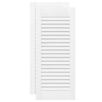 Produktbild för Skåpsdörrar lamelldesign 2 st vit 69x29,5 cm