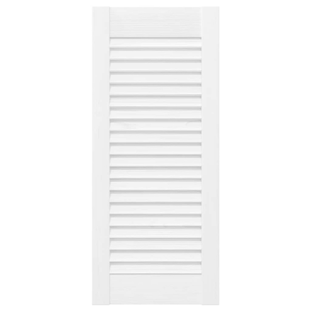 Produktbild för Skåpsdörrar lamelldesign 2 st vit 69x29,5 cm