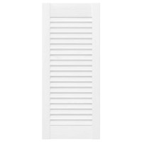 Produktbild för Skåpsdörrar lamelldesign 2 st vit 69x29,5 cm