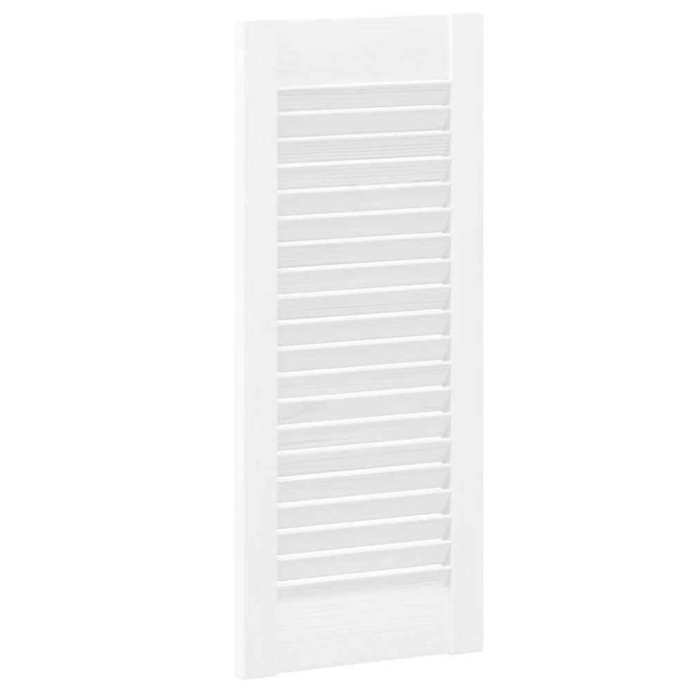 Produktbild för Skåpsdörrar lamelldesign 2 st vit 69x29,5 cm