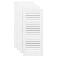 Produktbild för Skåpsdörrar lamelldesign 4 st vit 69x29,5 cm