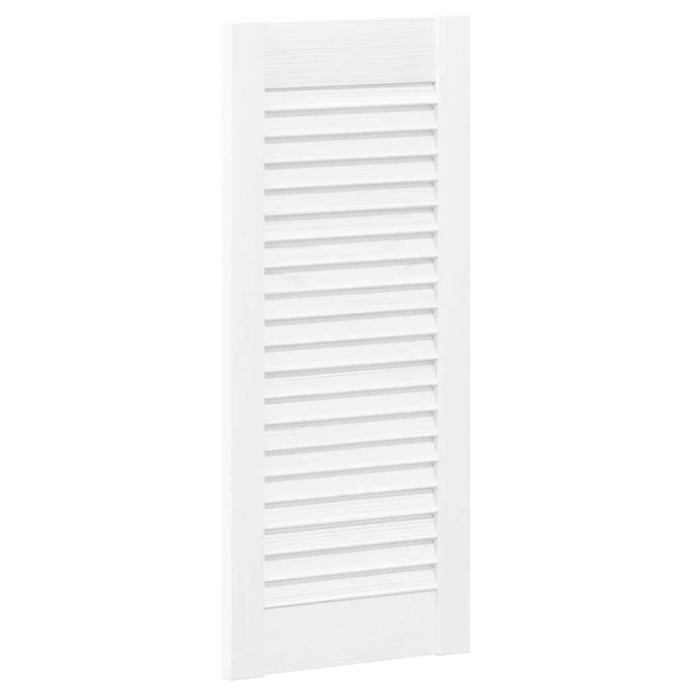 Produktbild för Skåpsdörrar lamelldesign 4 st vit 69x29,5 cm