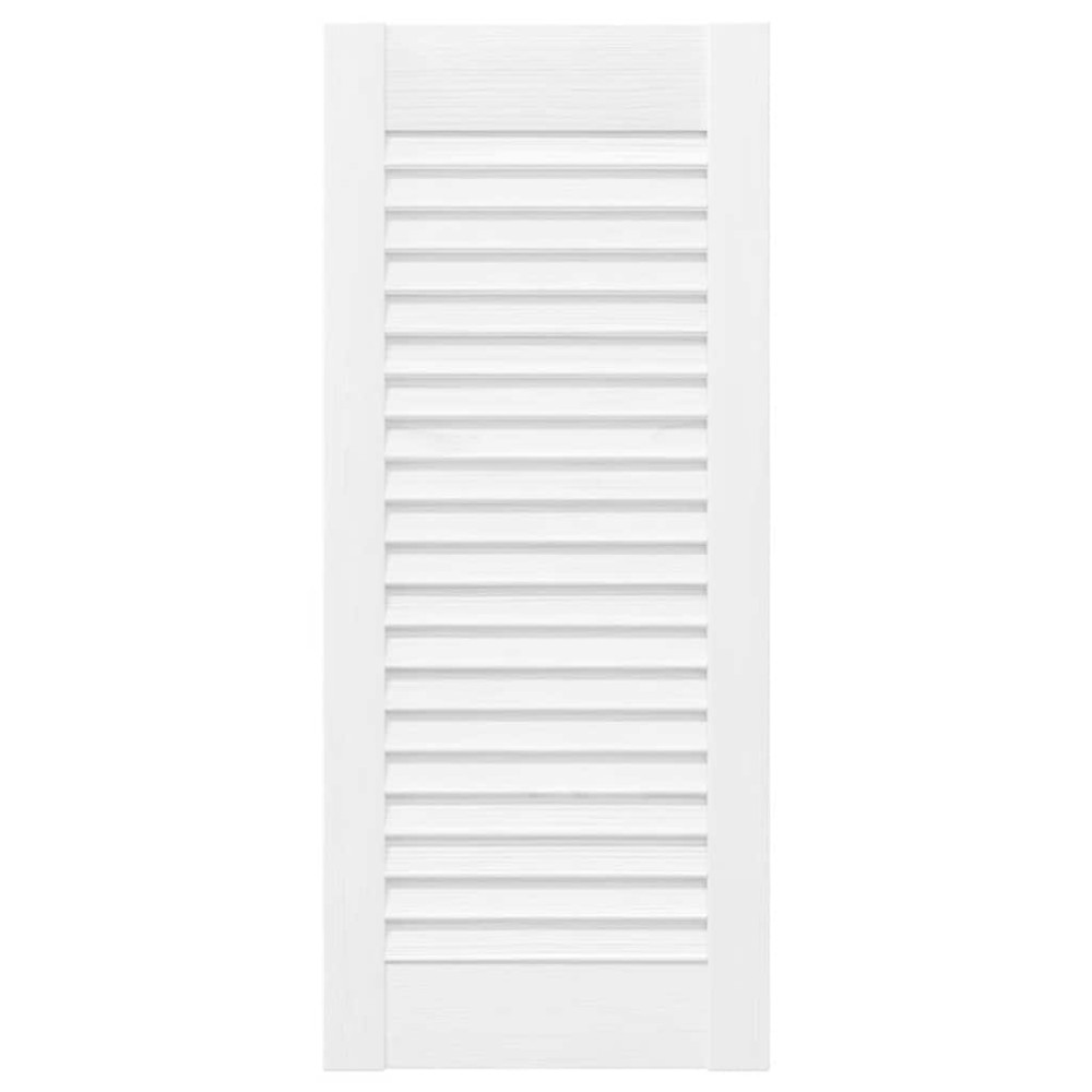 Produktbild för Skåpsdörrar lamelldesign 4 st vit 69x29,5 cm