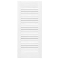 Produktbild för Skåpsdörrar lamelldesign 4 st vit 69x29,5 cm