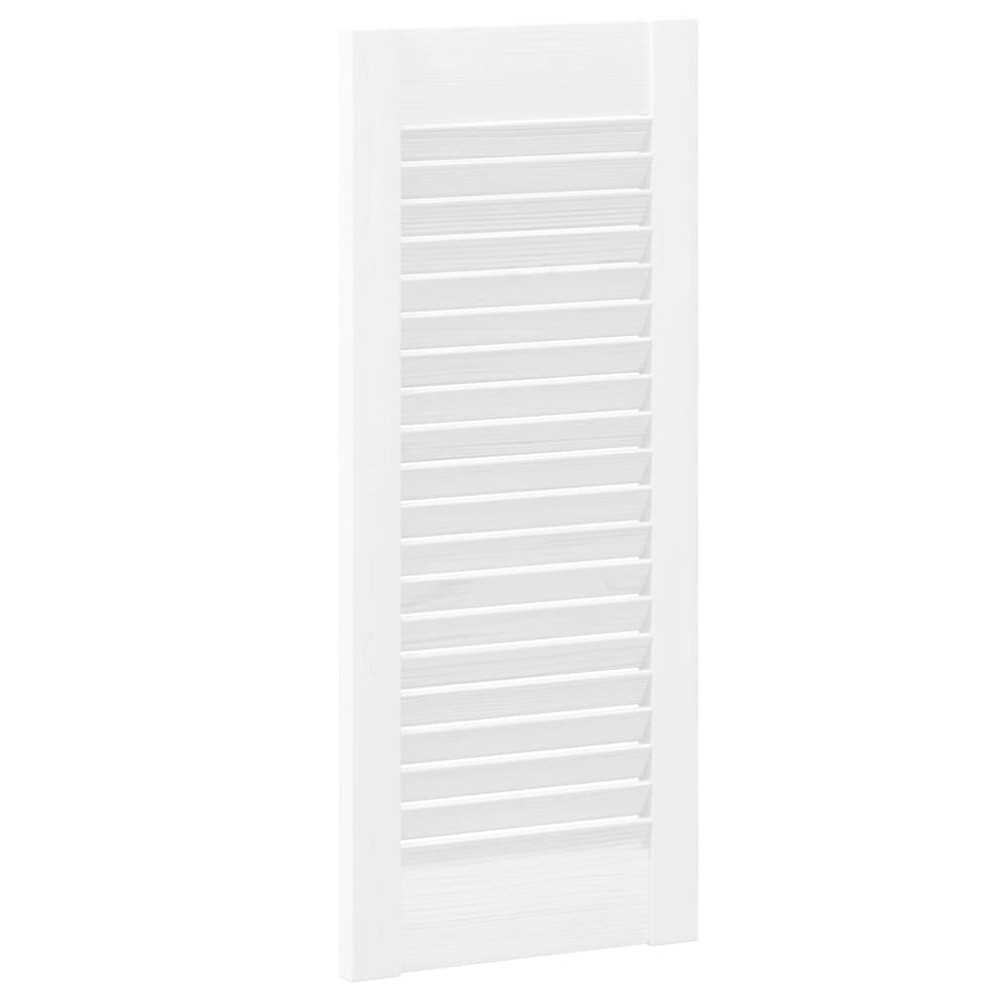 Produktbild för Skåpsdörrar lamelldesign 4 st vit 69x29,5 cm