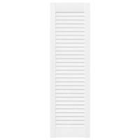 Produktbild för Skåpdörr lamelldesign vit 99x29,5 cm
