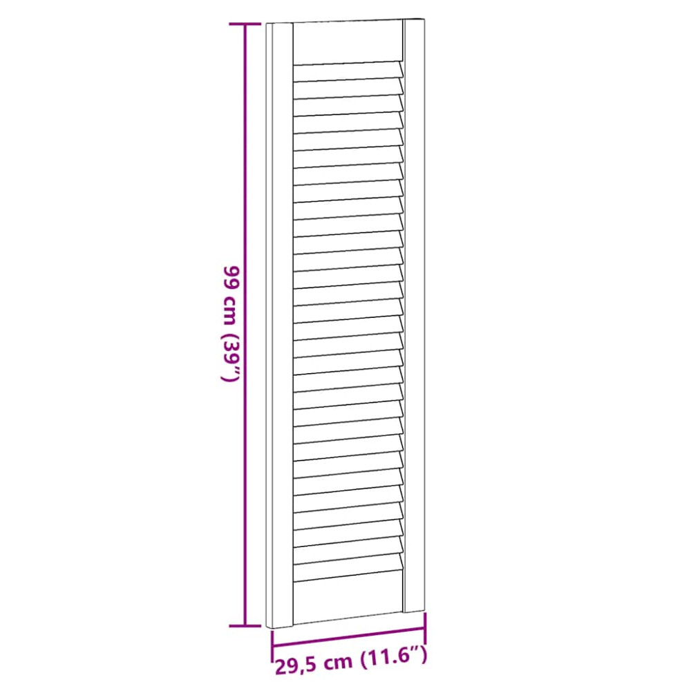 Produktbild för Skåpdörr lamelldesign vit 99x29,5 cm