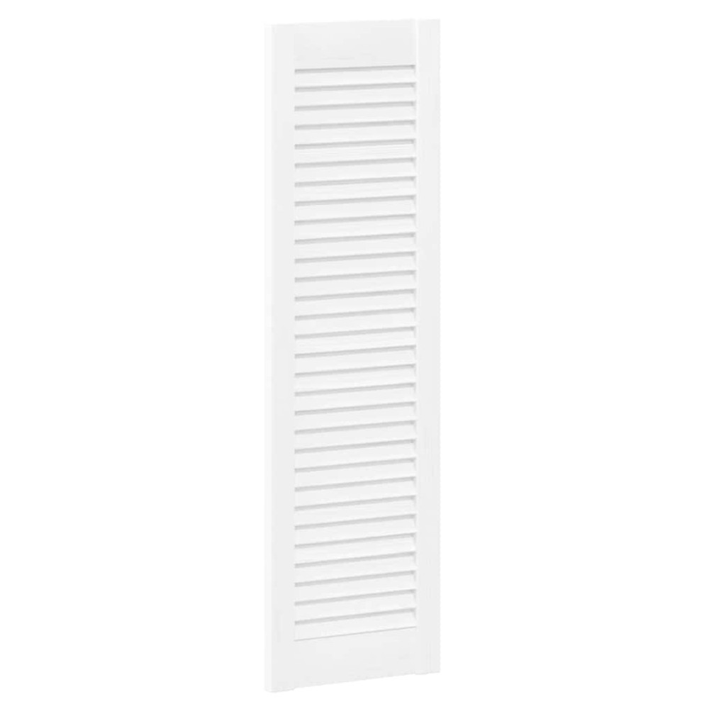 Produktbild för Skåpsdörrar lamelldesign 2 st vit 99x29,5 cm