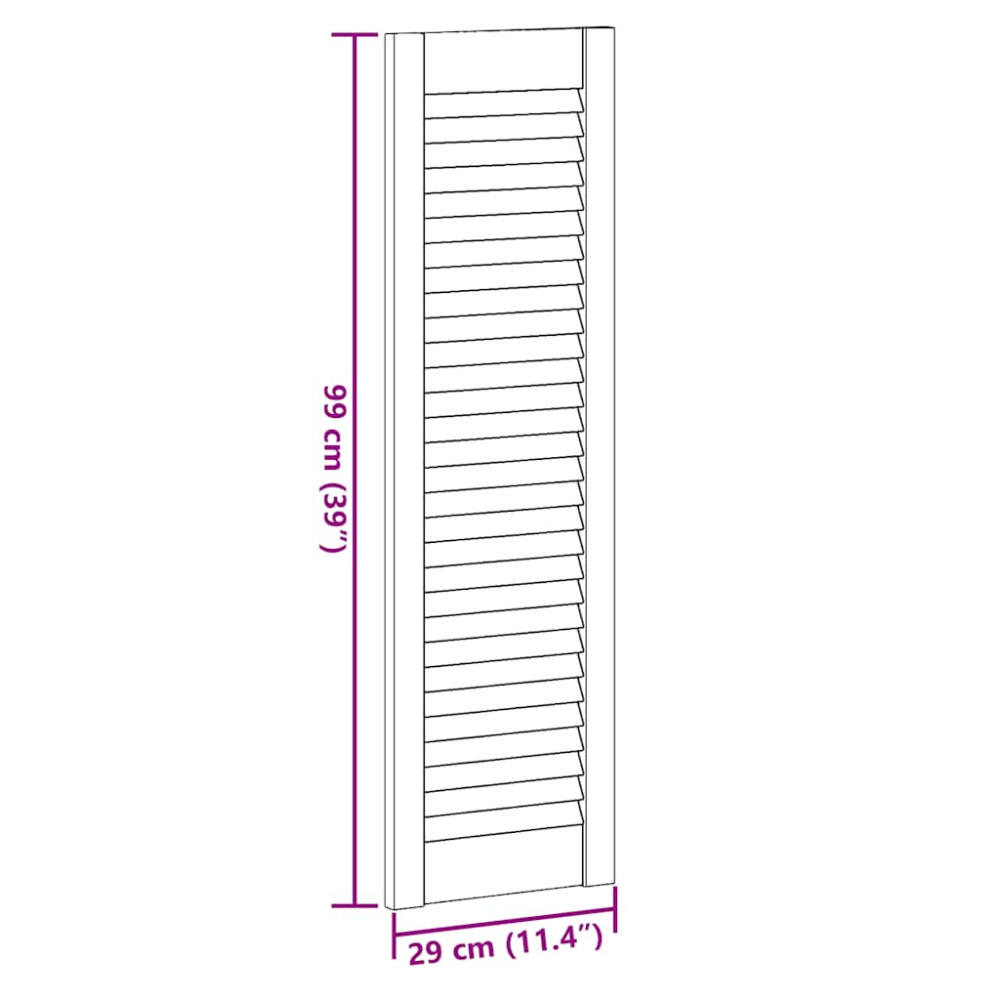 Produktbild för Skåpsdörrar lamelldesign 2 st vit 99x29,5 cm