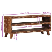 Produktbild för TV-bänk 105x46x32 cm massivt trä återvunnet