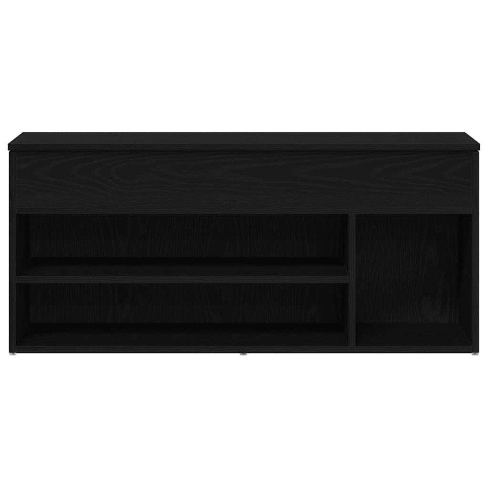 Produktbild för Skobänk svart ek 102x30,5x45 cm konstruerat trä