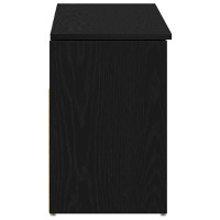 Produktbild för Skobänk svart ek 102x30,5x45 cm konstruerat trä